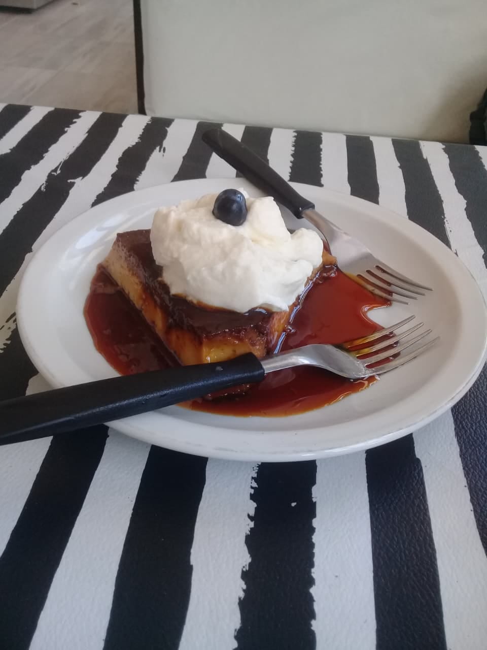 Postre casero en Patria Mia